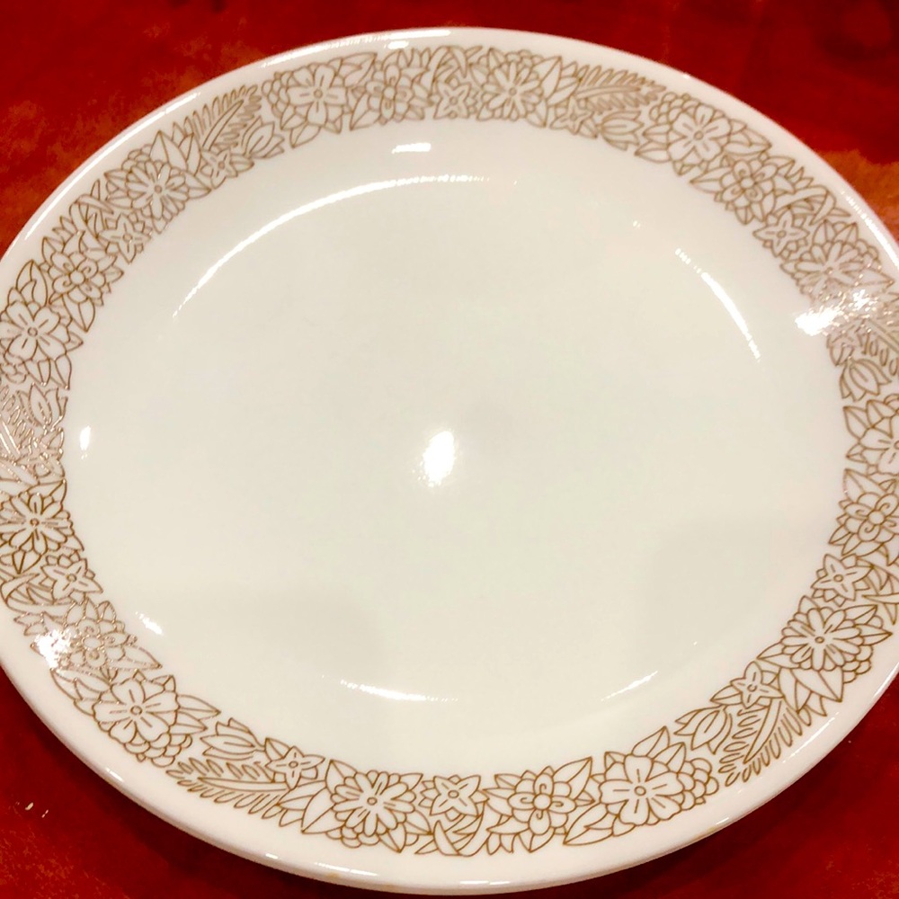 Set of Two Corelle Woodland Brown Floral Dinner Plates